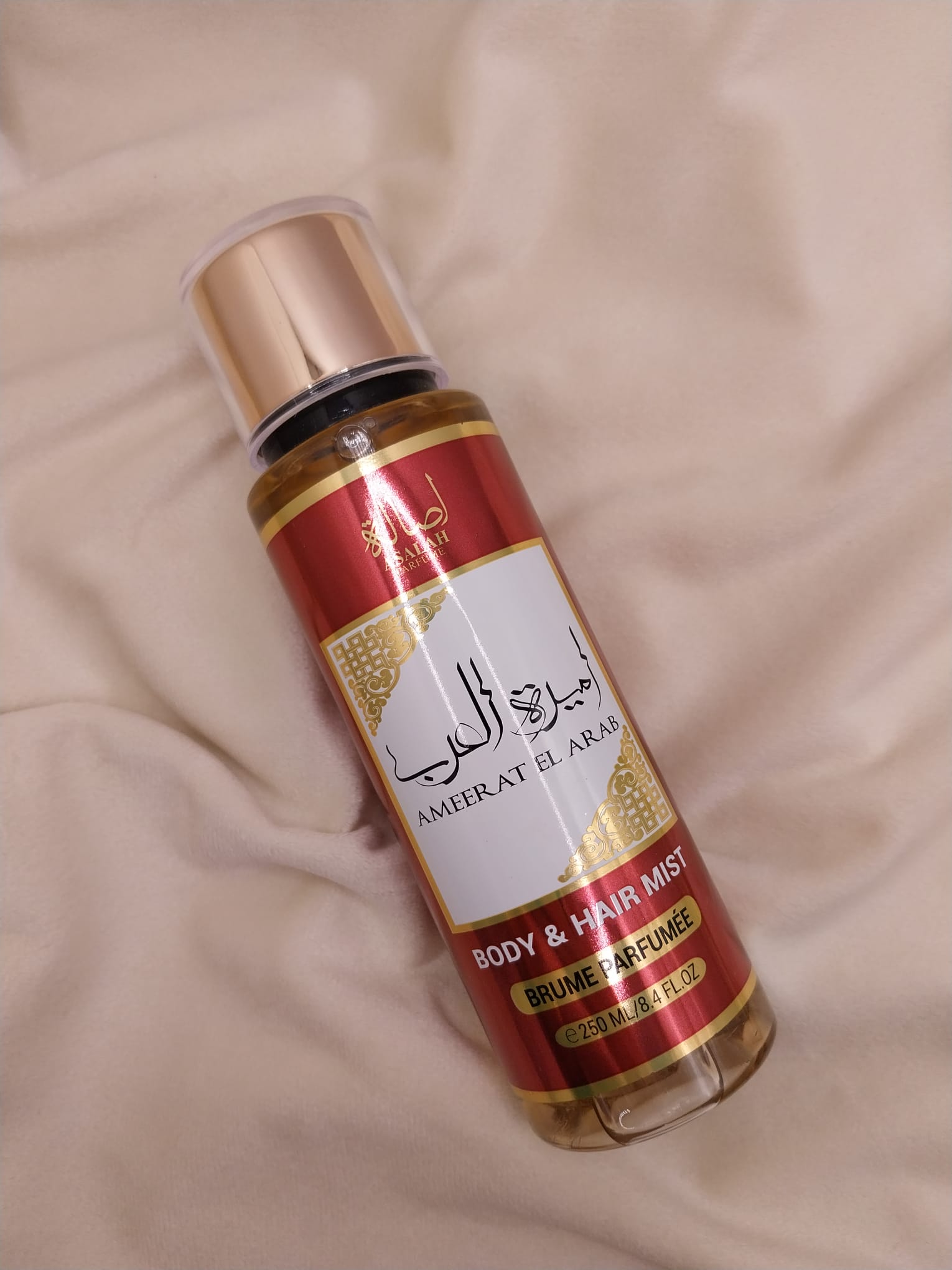 Brume Ameerat El Arab pour corps et cheveux 250 ml.